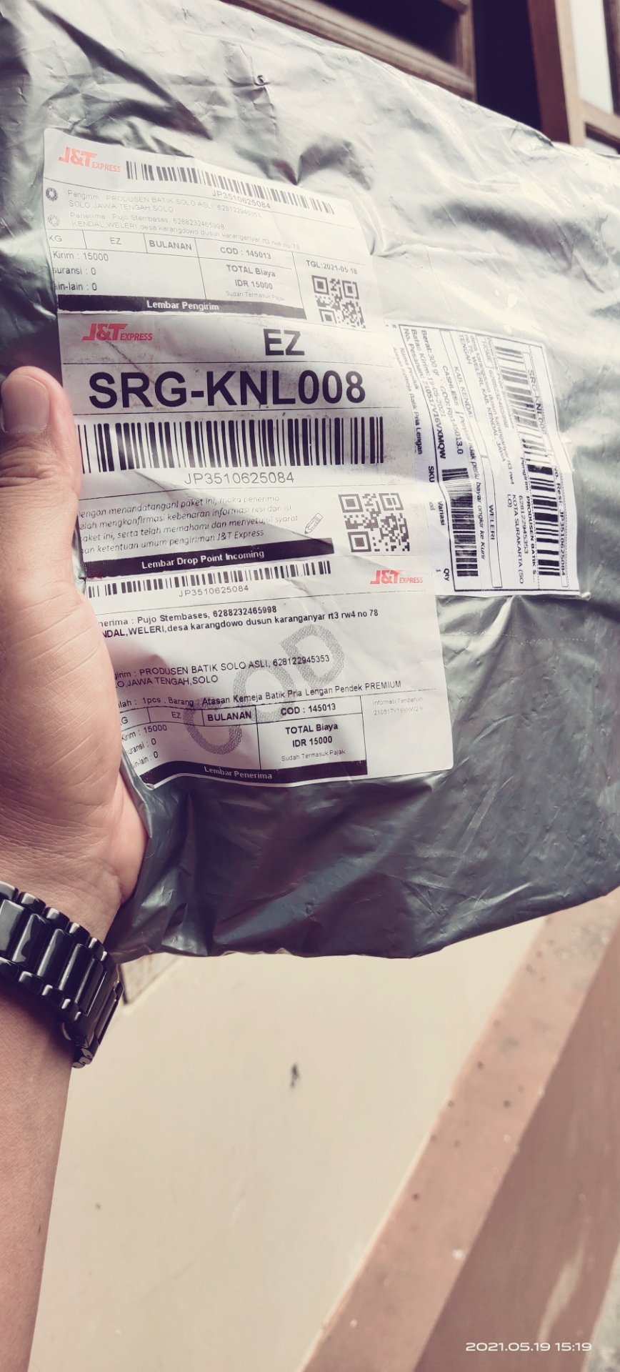 Atasan Kemeja Batik Pria Lengan Pendek Premium Nagaelang Redpen Full Furing Rajasakti Solo Ori