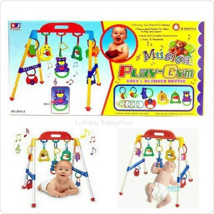(PROMO) Baby musical play gym / musik mainan rattle bayi anak playgym-1