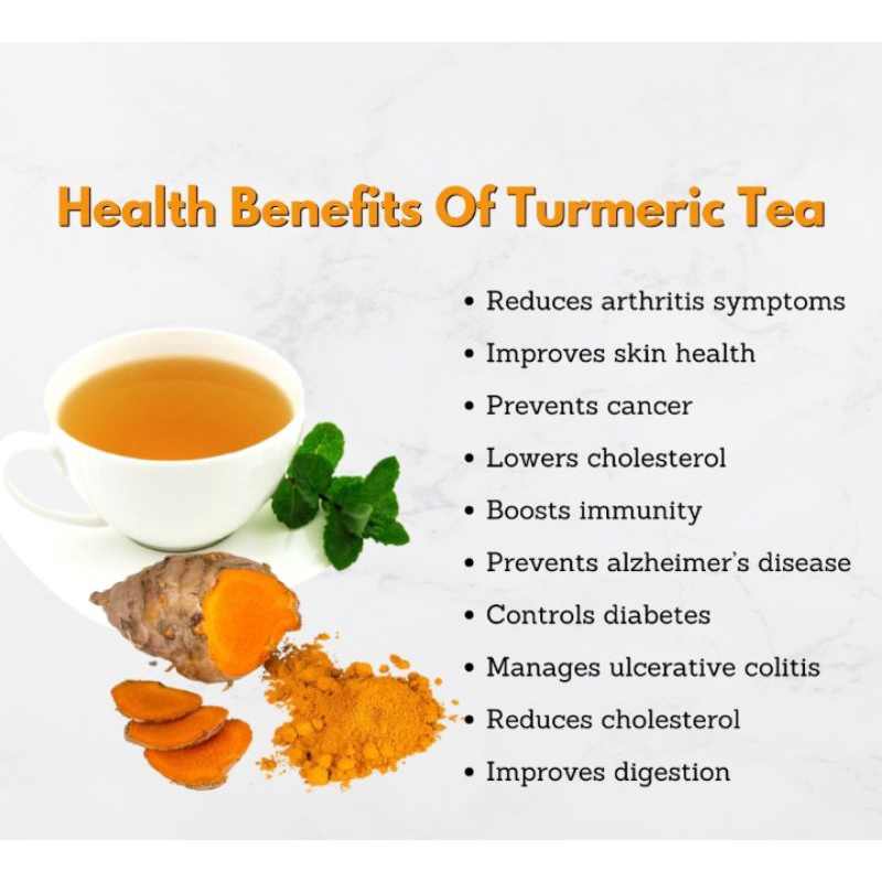 Chamomile Turmeric Root Tea : Chamomile Flower With Turmeric Tea - 30 Tea Bag