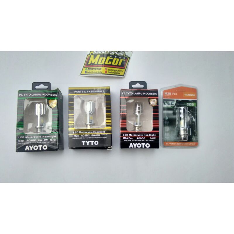Lampu Led  Motor H6 Ayoto Putih Bebek Matic AC DC