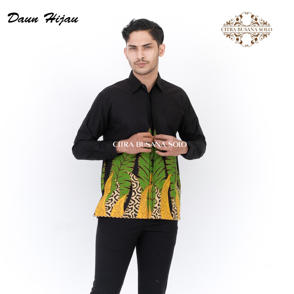 DAUN HIJAU Kemeja Batik Pria Full Furing Regular Fit Bahan Katun Primisima