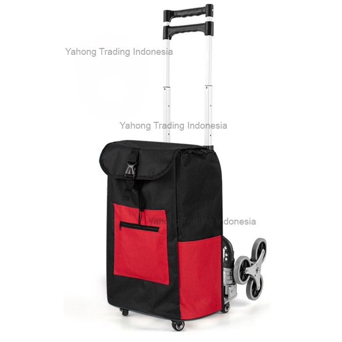 Troli Trolley Lipat Bisa Naik Tangga 10 Roda Aluminium Alloy Ringan Pendaki Tangga