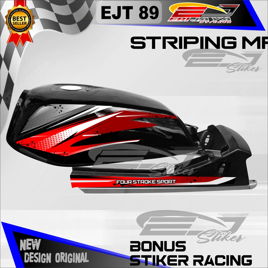 STIKER CUSTOM NEW HONDA GL HOLOGRAM / STRIPING DECALL NEW GL / STRIPING MOTOR HONDA ( EJT 89 )
