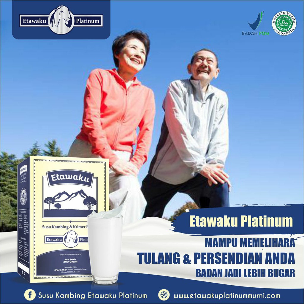 

Susu Kambing ETAWAKU PLATINUM Krimer Bubuk Menambah Kalsium Memadatkan Tulang / Asma