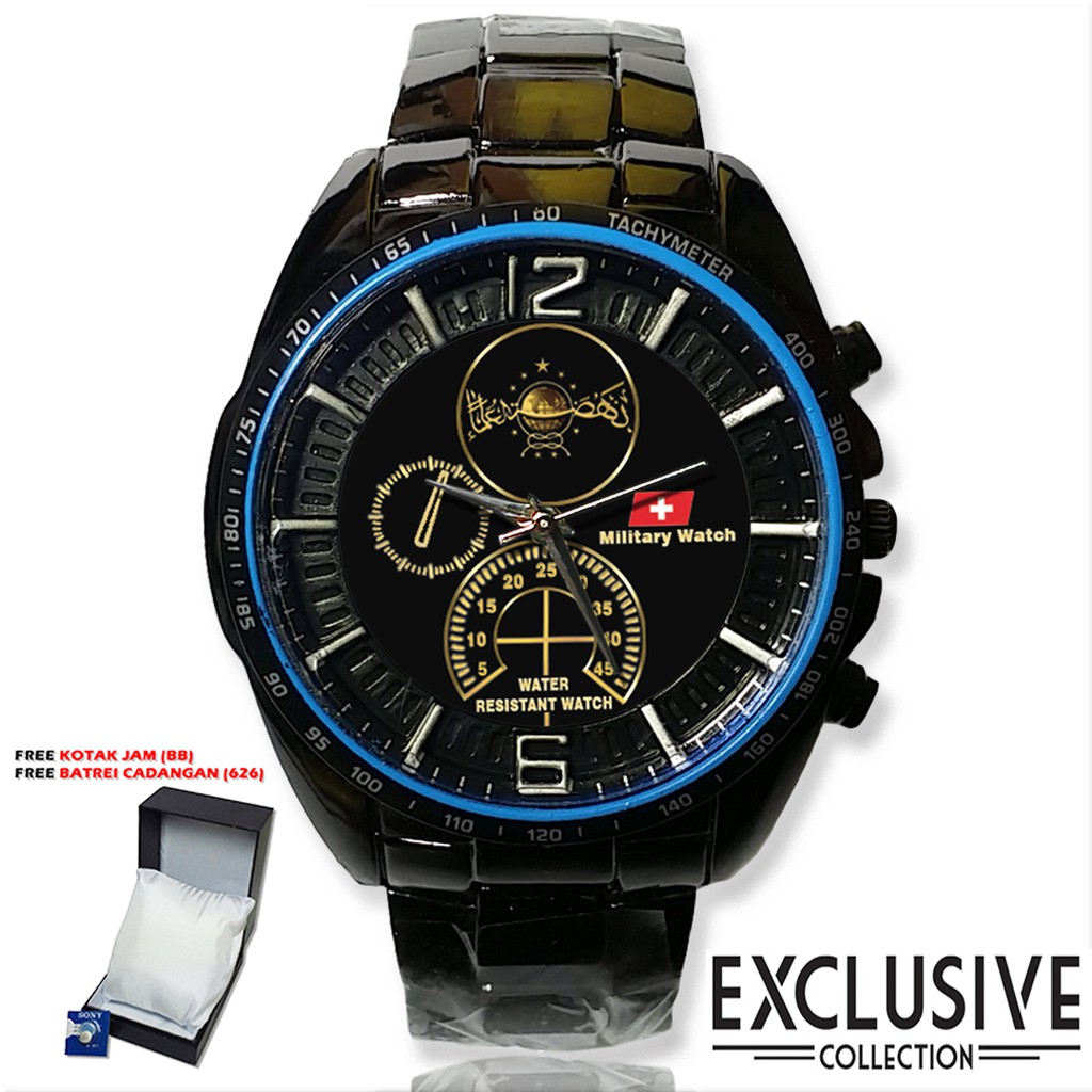 (Istimewa ) Jam LOGO NU GOLD Rantai Sport