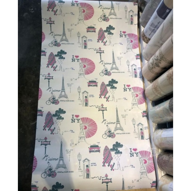 Motif Love NY ll WALLPAPERSTICKERSTOREJAMBI