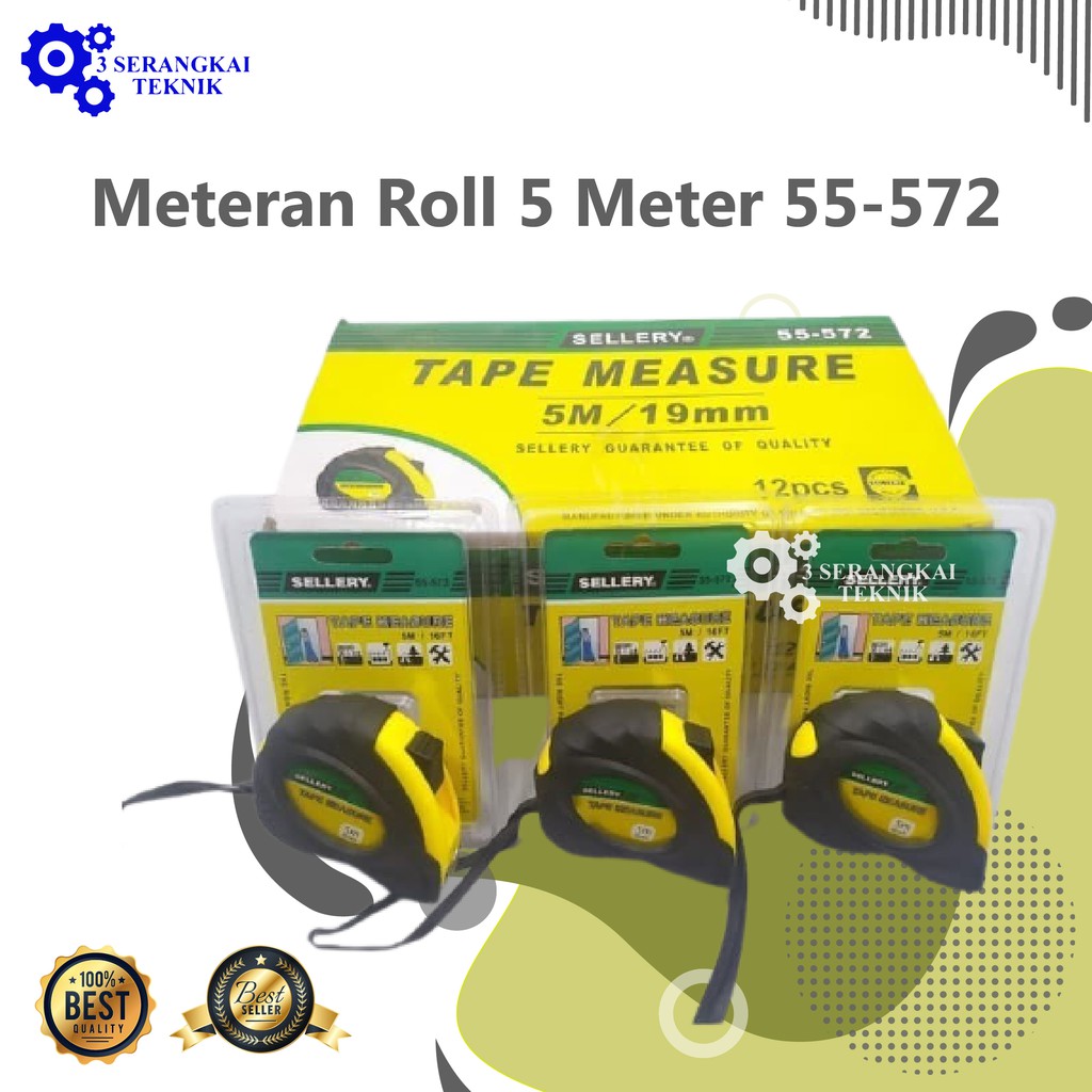 SELLERY Meteran Roll 5 Meter 55-572 Alat Ukur Murah Berkualitas