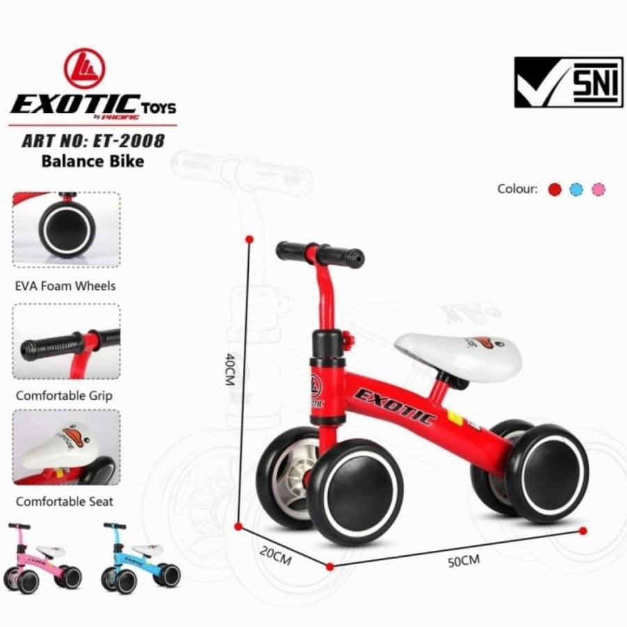 SEPEDA RODA TIGA BALANCE BIKE EXOTIC ET 2008 RIDE ON TOYS