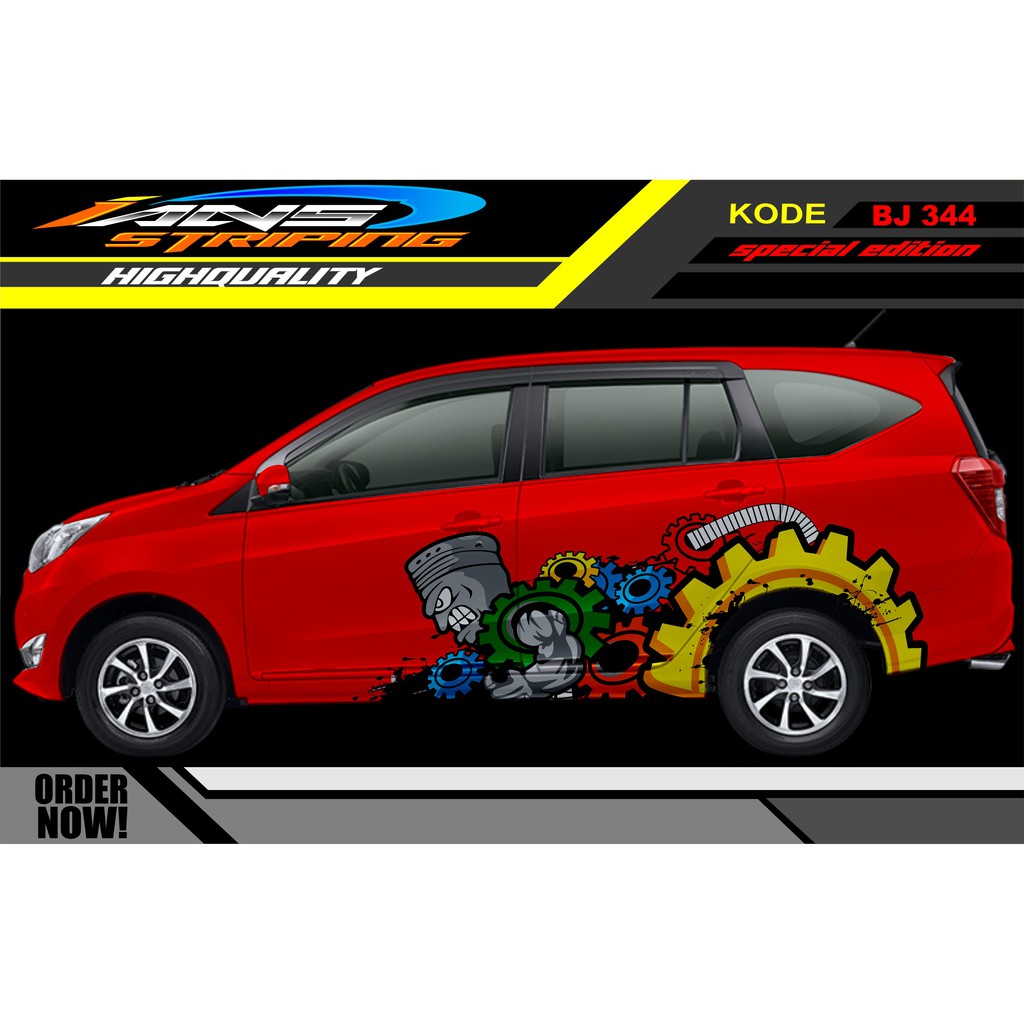 DECAL STIKER MOBIL SIGRA / STIKER MOBIL CALYA / VARIASI STIKER MOBIL / STICKER MOBIL / STIKER GEAR