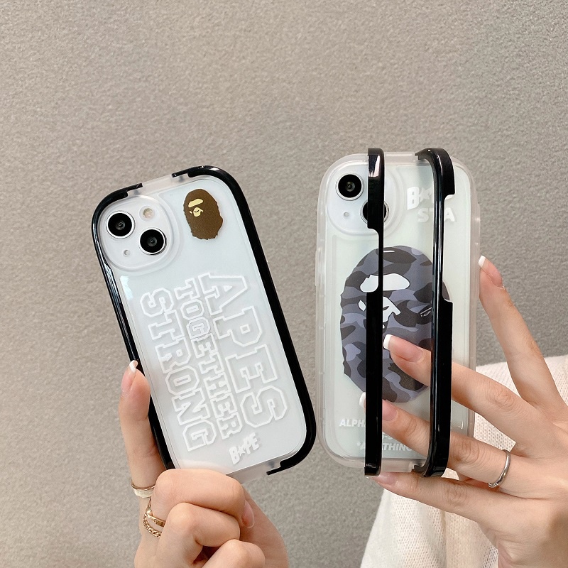 Casing iPhone 11 12 13 Pro MAX X XR XS MAX 7 8 Plus Motif Monyet ape 2 in 1