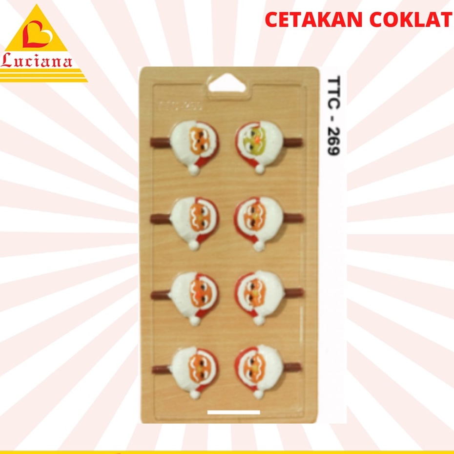 CETAKAN COKLAT NATAL PASKAH SANTA CLAUS POHON NATAL