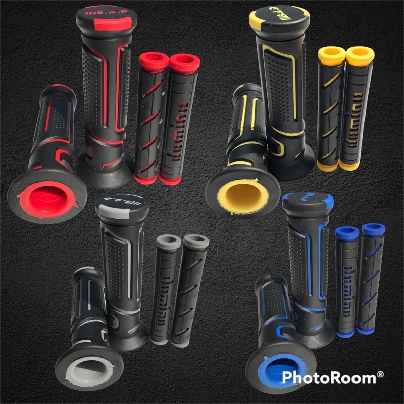 HANDGRIP + KARET HANDLE REM / HANDFAT BAD GARIS / GRIP MOTOR VARIASI / KARET HANDLE DOMINO UNIVERSAL