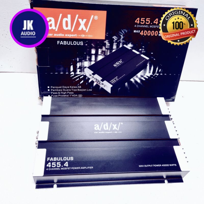 Power 4 Channel ADX Fabolus 455.4 Power Amplifier 4 Channel