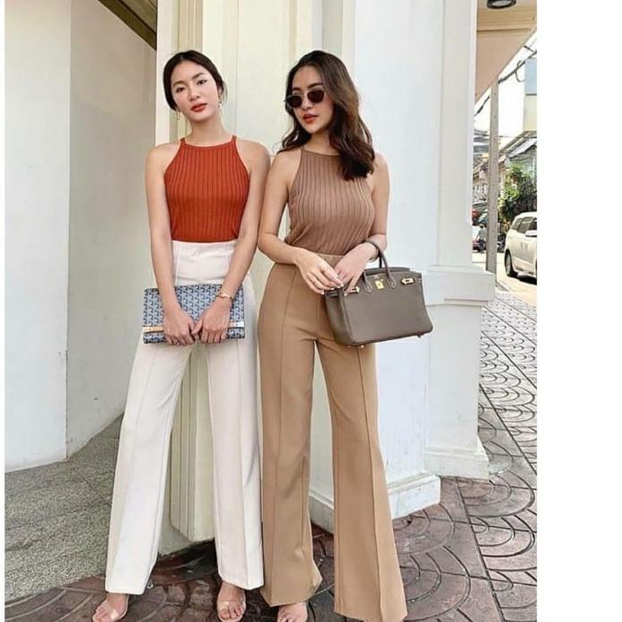 Celana Panjang Kulot Wanita Clana Panjanh Wanita Basic HW Irene Cullote Scuba Kekinian Wide Leg Kulot Terbaru Premium Bisa Bayar Ditempat-6