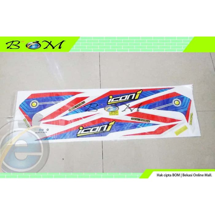 Striping Stiker Honda beat esp icon i iconi fi 2017 putih biru thai