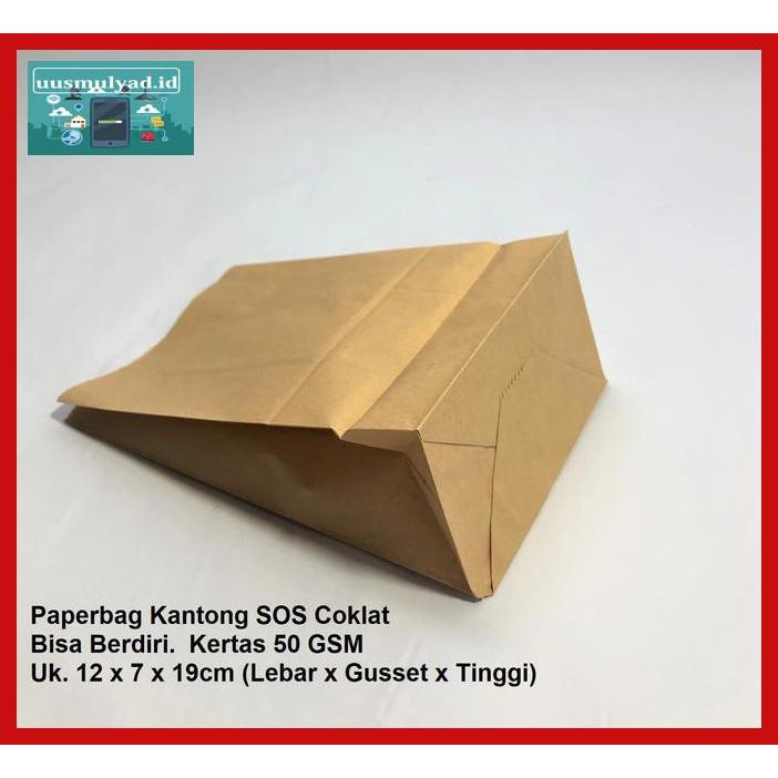 

Gt7Fher- Paperbag Kantong Kertas Coklat Polos Sos 12X7X19Cm F68Fgio-