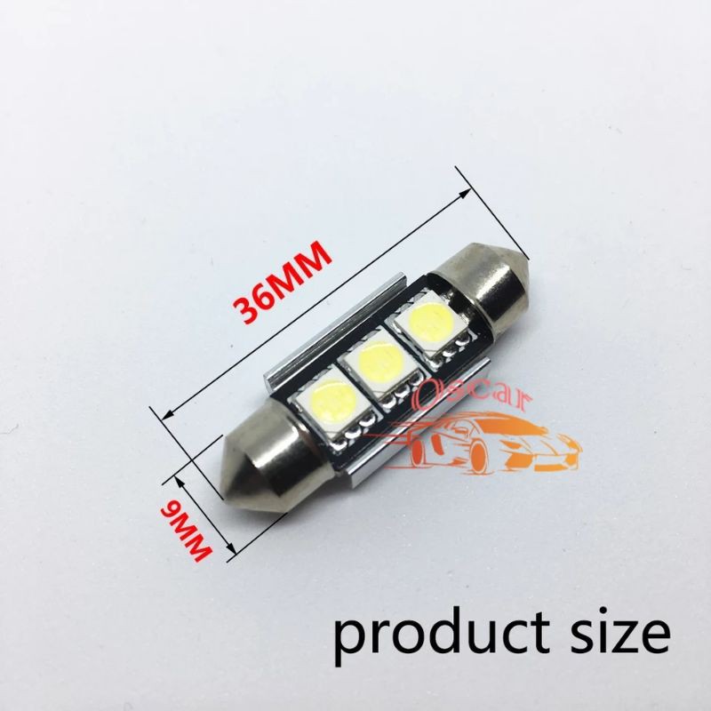 Lampu LED Plafon Kabin Cabin Feston Feeston 31mm 36mm 3 Mata  Mobil 31 36 MM Pintu Door Kolong