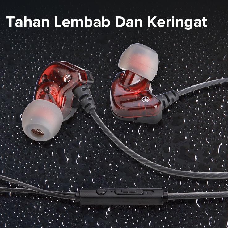 Terlaris TACOO Headset Gaming Handsfree Wired Sport  Hi-Fi Stereo Sound Deep Bass In-Ear Earbuds Bra