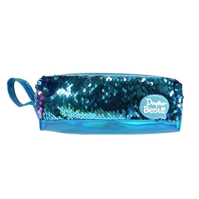 

KOTAK PENSIL SEQUIN FLAMINGO / TEMPAT PENSIL SEQUIN 4 WARNA - BIRU
