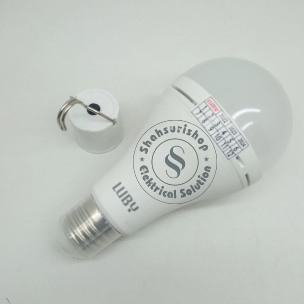 LUBY NEW ALADIN EMERGENCY 10WATT BULB AC/DC 6500K PUTIH SNI BERGARANSI