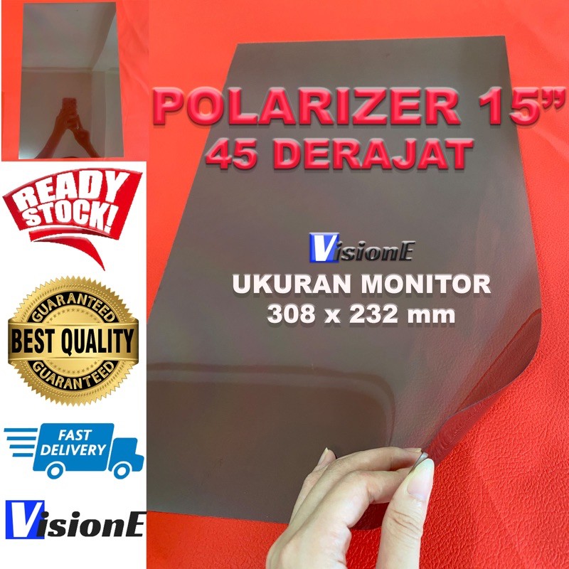 POLARIZER LCD 15 INCH 45 DERAJAT polariser LCD LED 15 Inch 45 derajat dimensi 308*232 MM 4:3