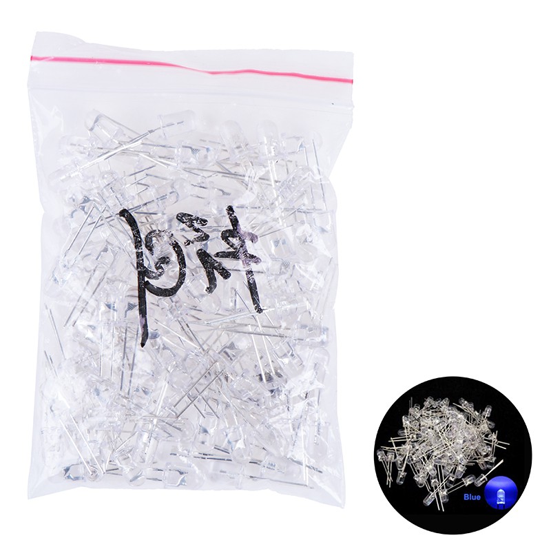 100pcs 5mm LED Assorted Kit White Green Red Blue Yellow Light Emitting Diode