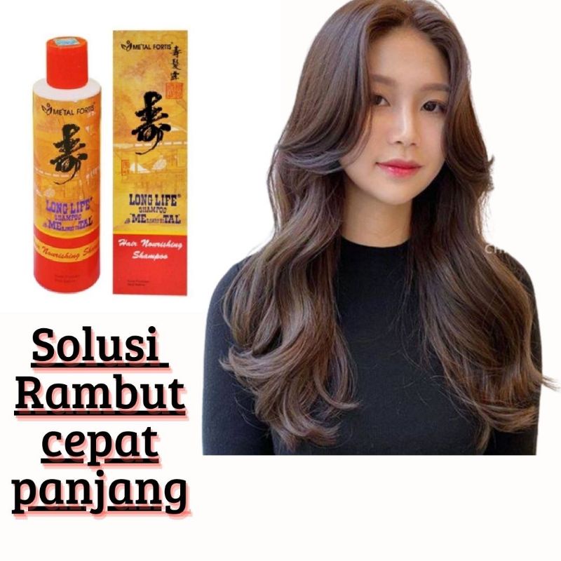 Shampo Metal Shampoo Pemanjang Rambut Dengan Cepat Sampo Pelurus Rambut Permanen Pria Original