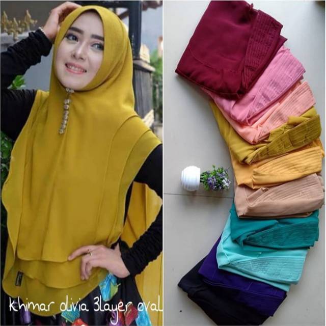 QILLAHIJAB - KHIMAR OVAL 3 LAYER / HIJAB TERBARU / HIJAB TERLARIS / HIJAB SYARI / HIJAB INSTAN