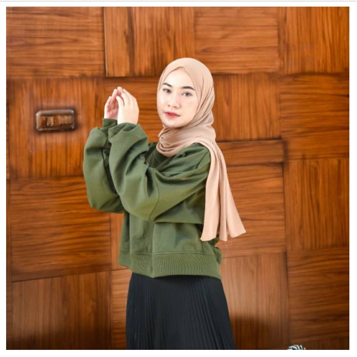 SWEATER WANITA CROP OVERSIZE  TEBAL TERBARU,