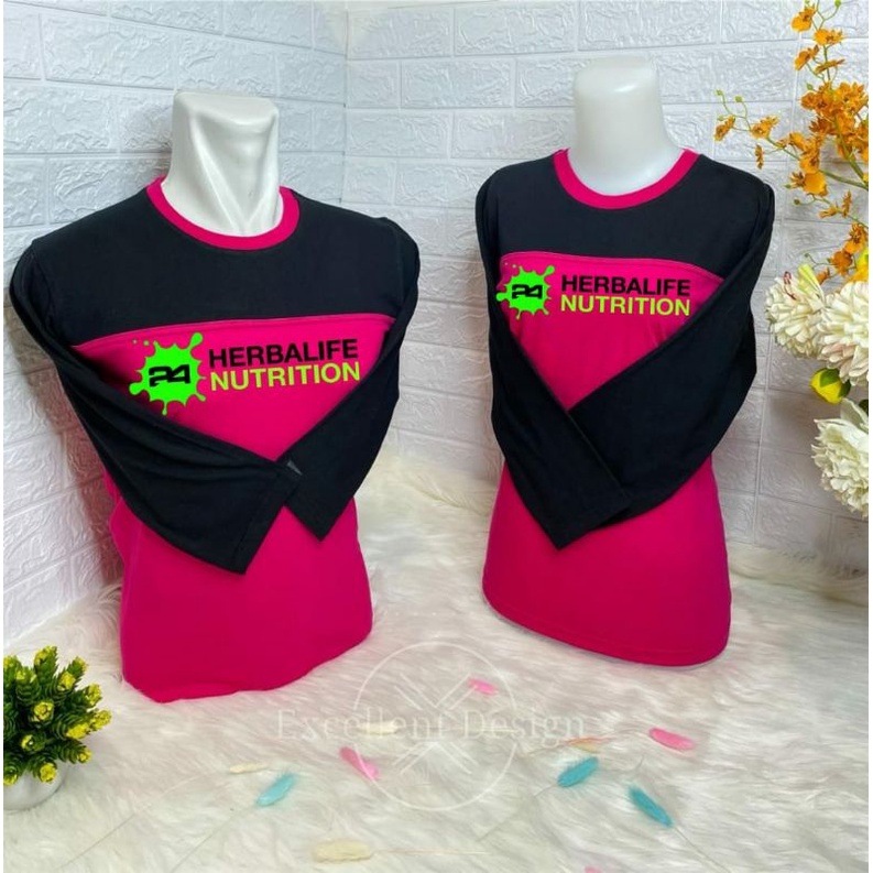 Kaos Baju reglan Herbalife wanita(Gratis Tambah Nama/Club)