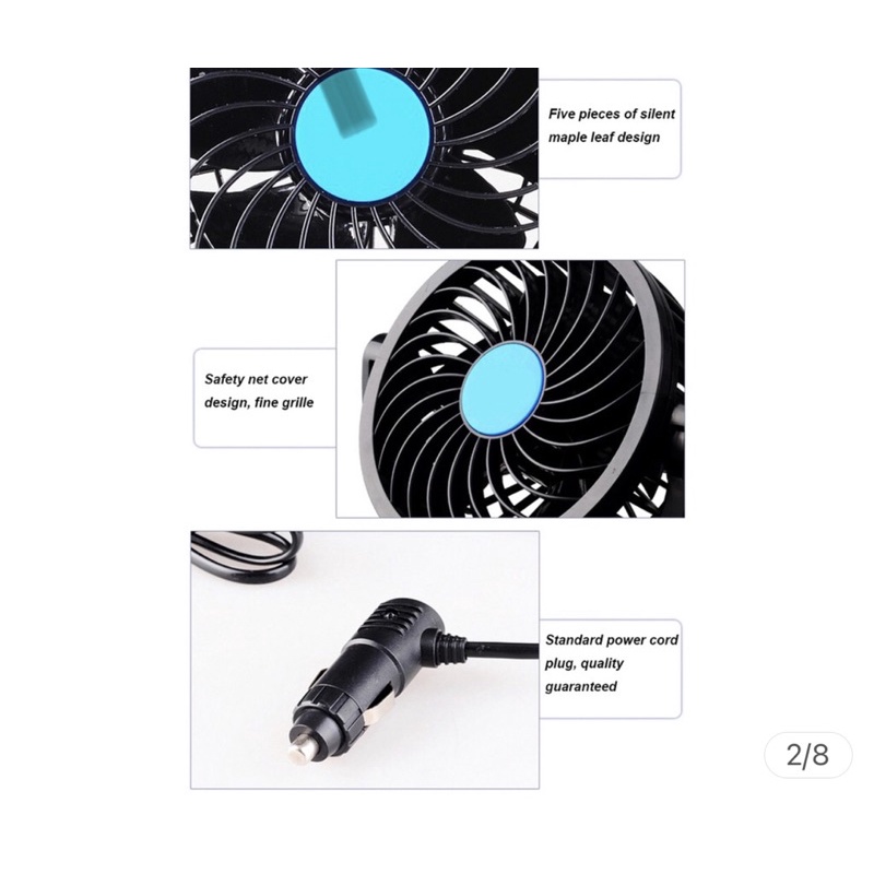 Kipas angin mobil double fan RG 1688