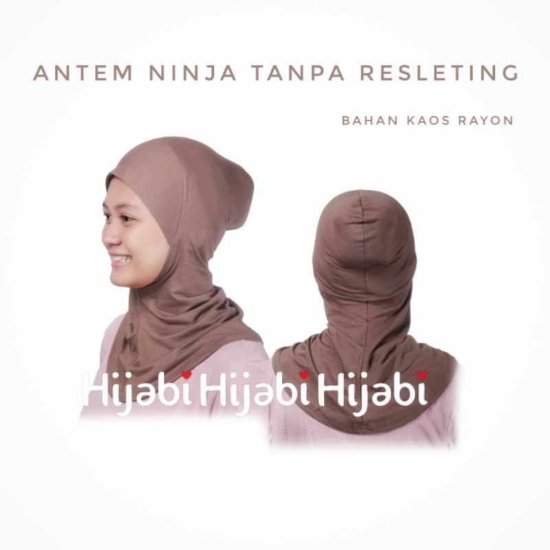 Inner Hijab Antem Ninja Yuro Tanpa Resleting Bahan Kaos Rayon Premium Bisa Untuk Hijab Renang