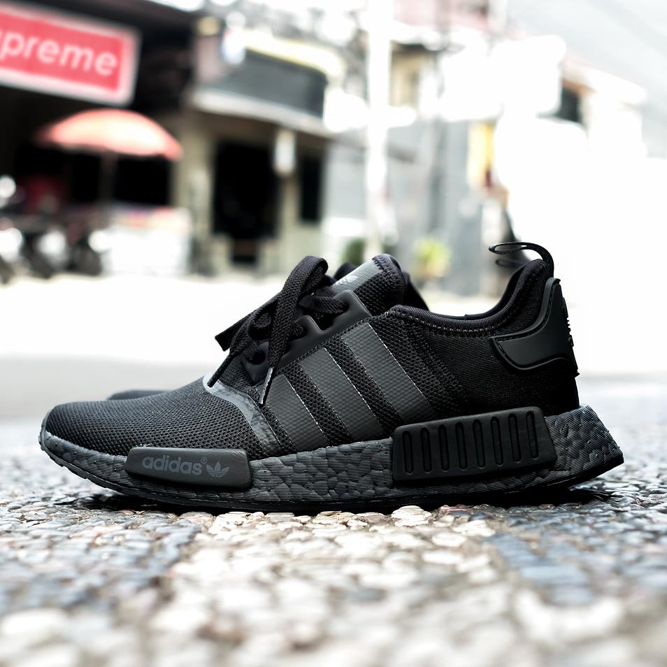 k Adidas Original NMD R1 Core Black/Triple Black