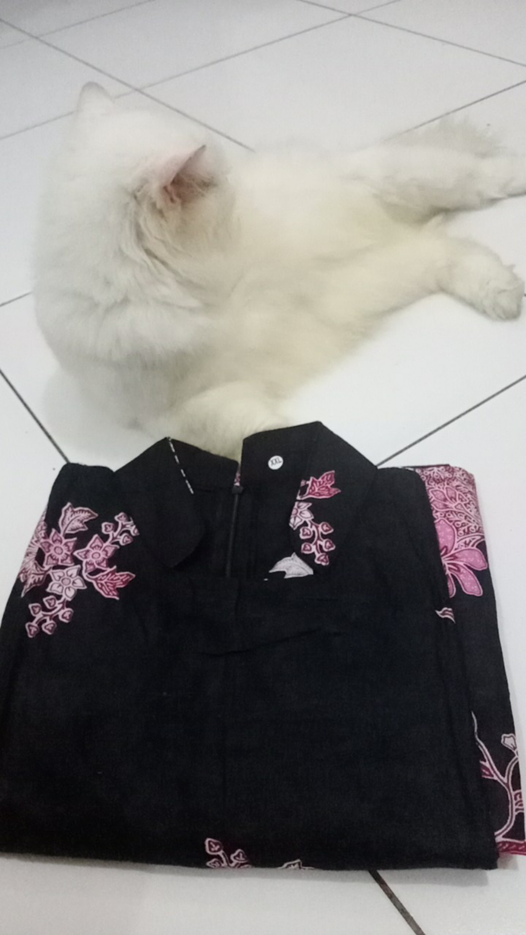 Batik Tunik Shibori Jumputan Terbaru Size S-3l / Hrb026 Yelbor Navbor / Biru Putih