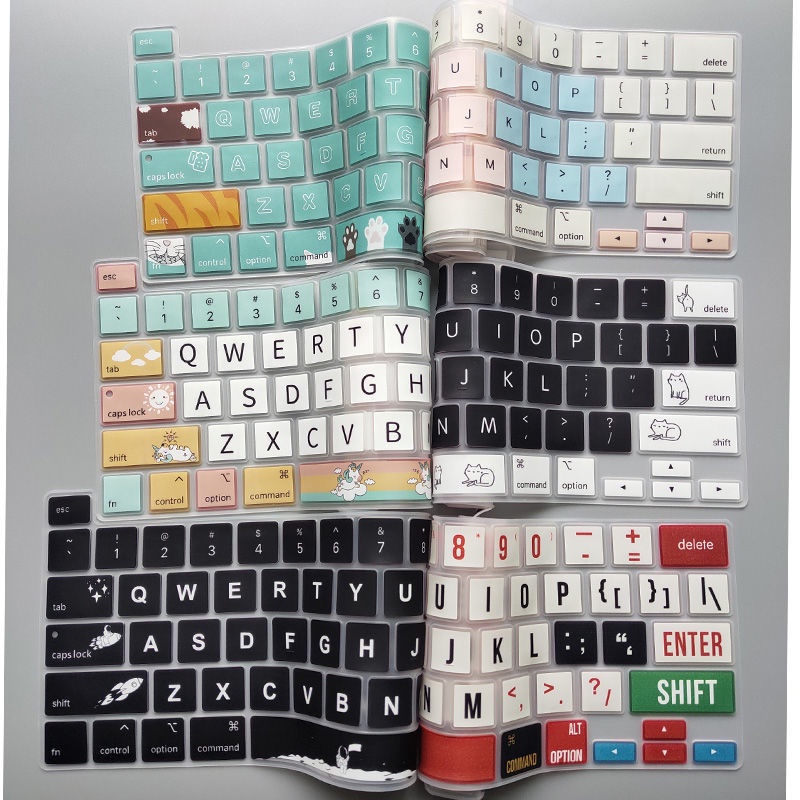 Cover Pelindung Keyboard MacBook Pro 13.3 '' 16.1 '' 2020 A2289 A2251 A2141 Motif Kartun Bahan Silikon