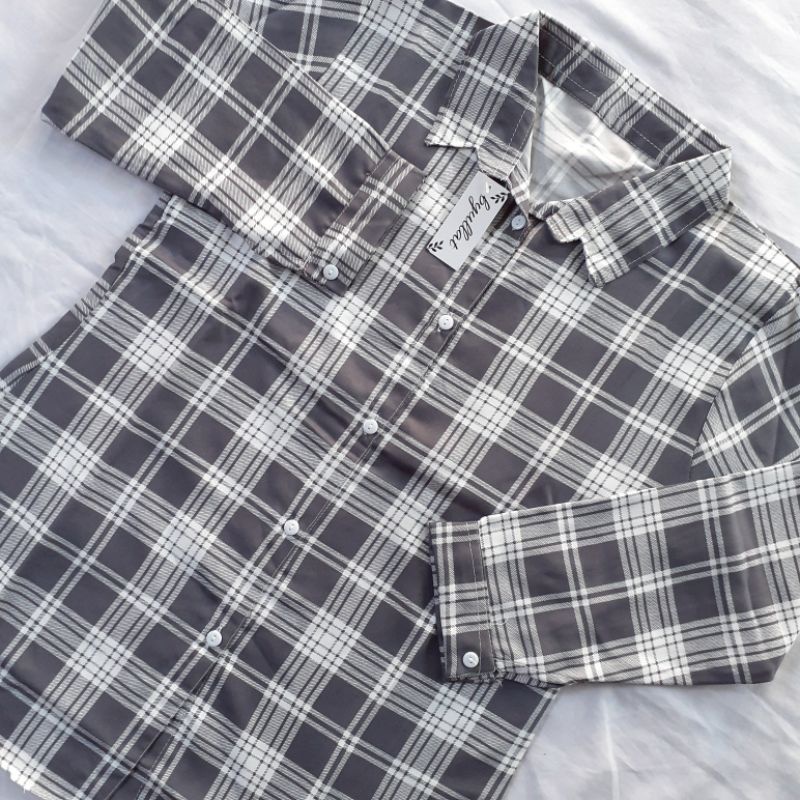 GRIDY SHIRT/ KEMEJA WANITA KOTAK SHAKILA