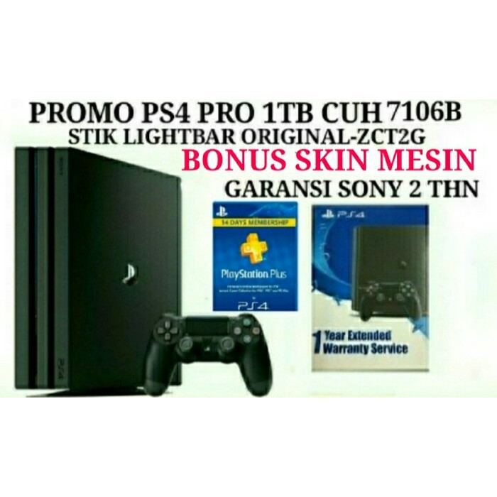 Promo PS 4 PRO 1TB CUH 7006B Garansi Resmi Sony Diskon