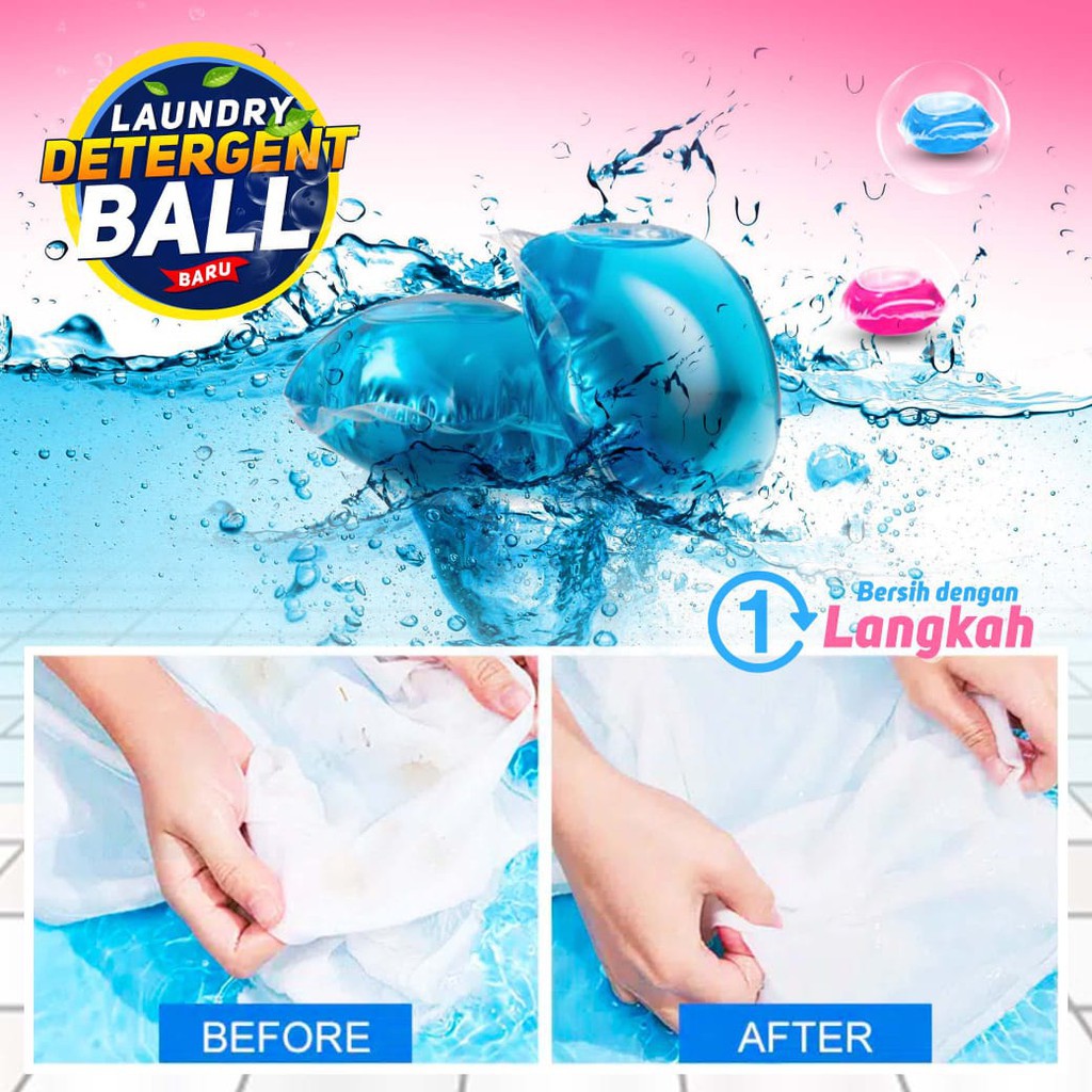 LAUNDRY GEL BALL / DETERJEN LIQUID AJAIB Deterjen Laundry Gel Ball Bead Wangi Tahan Lama 5 Aroma