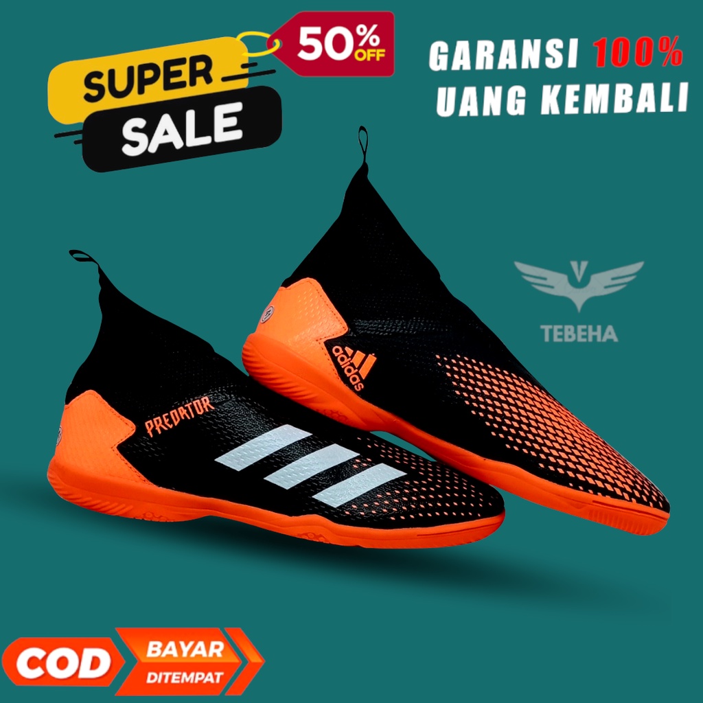 Sepatu Futsal Adidas Predator Hitam Orange Sepatu futsal adidas pria terbaru original keren dan awet