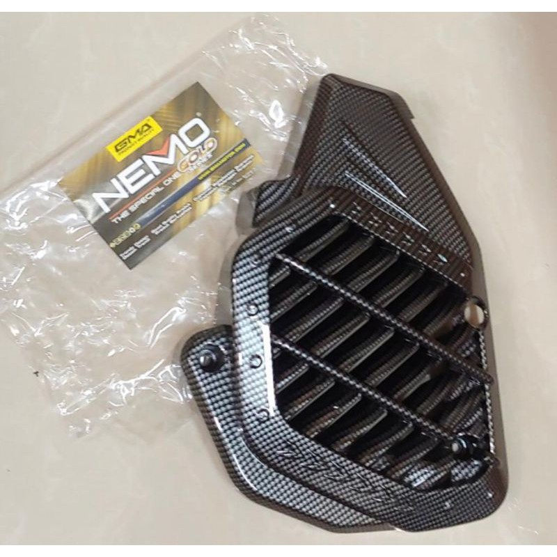 Cover Tutup Radiator PCX 2018 Carbon Nemo/ Tutup Radiator Carbon Pcx