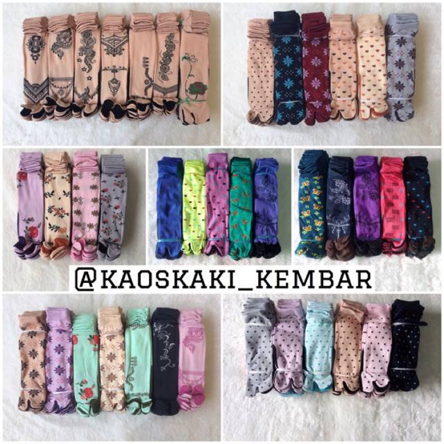 DIKEMAS 12 Pasang Kaos Kaki Jempol NYLON Campur MOTIF (Lusinan)