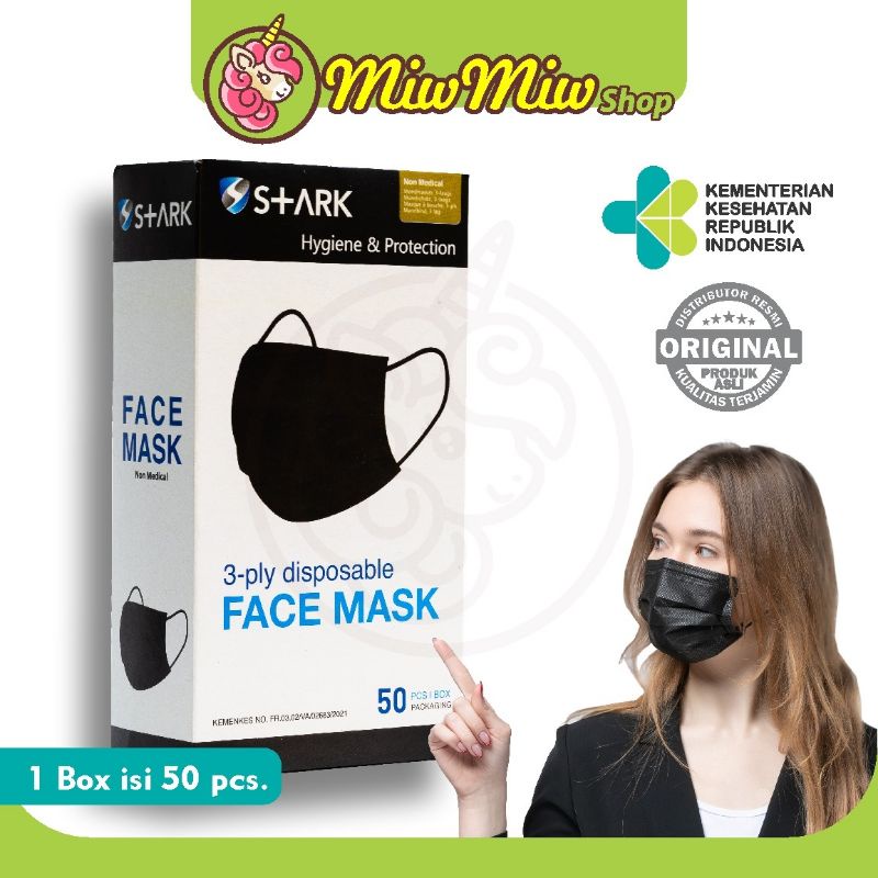 Masker 3 ply Kemenkes (Model Biasa S+ark Stark)/ (Duckbill Careion)/ (KN 95 Face Mask)