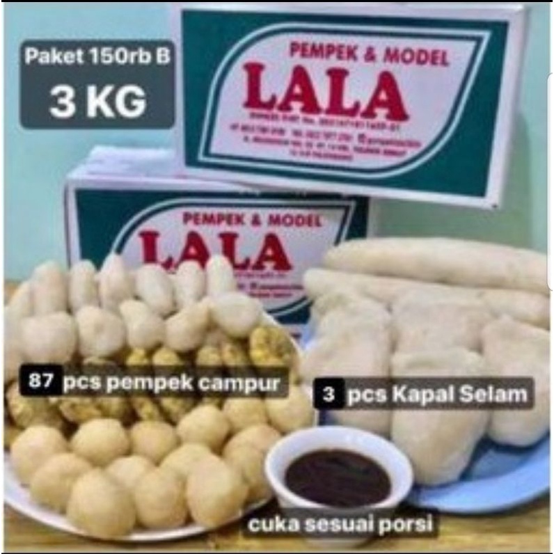 

[ASLI PALEMBANG] Pempek Lala Paket 150rb B [ Packing Vakum Frozen ] 3 kg