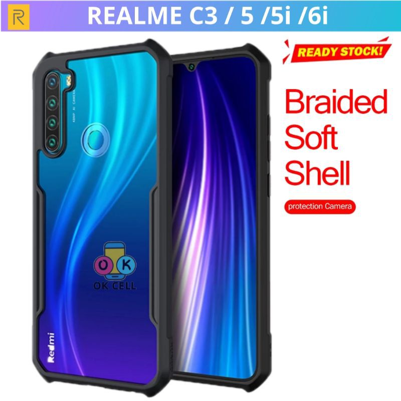 Softcase Armor Realme C3 / 5 /5i /6i Case Shockproof Casing Anticrack Fuze Bening Back Cover Premium