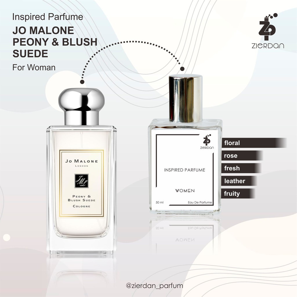 Zierdan Inspired Parfum Jo Malone Peony &amp; Blush Suede Parfume Farfum Minyak Wangi Wanita Cewek