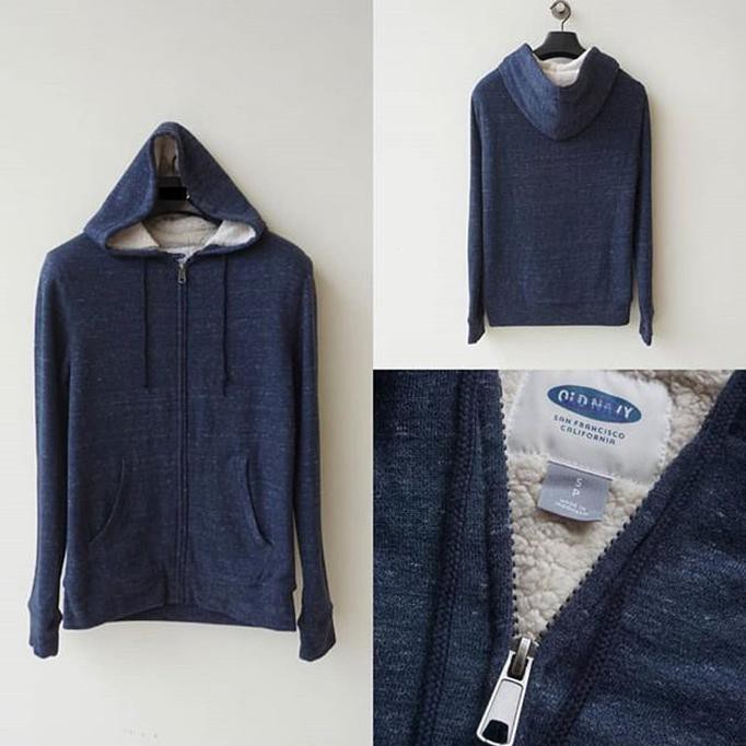 Hoodie Old Navy Sherpa Lined Navy