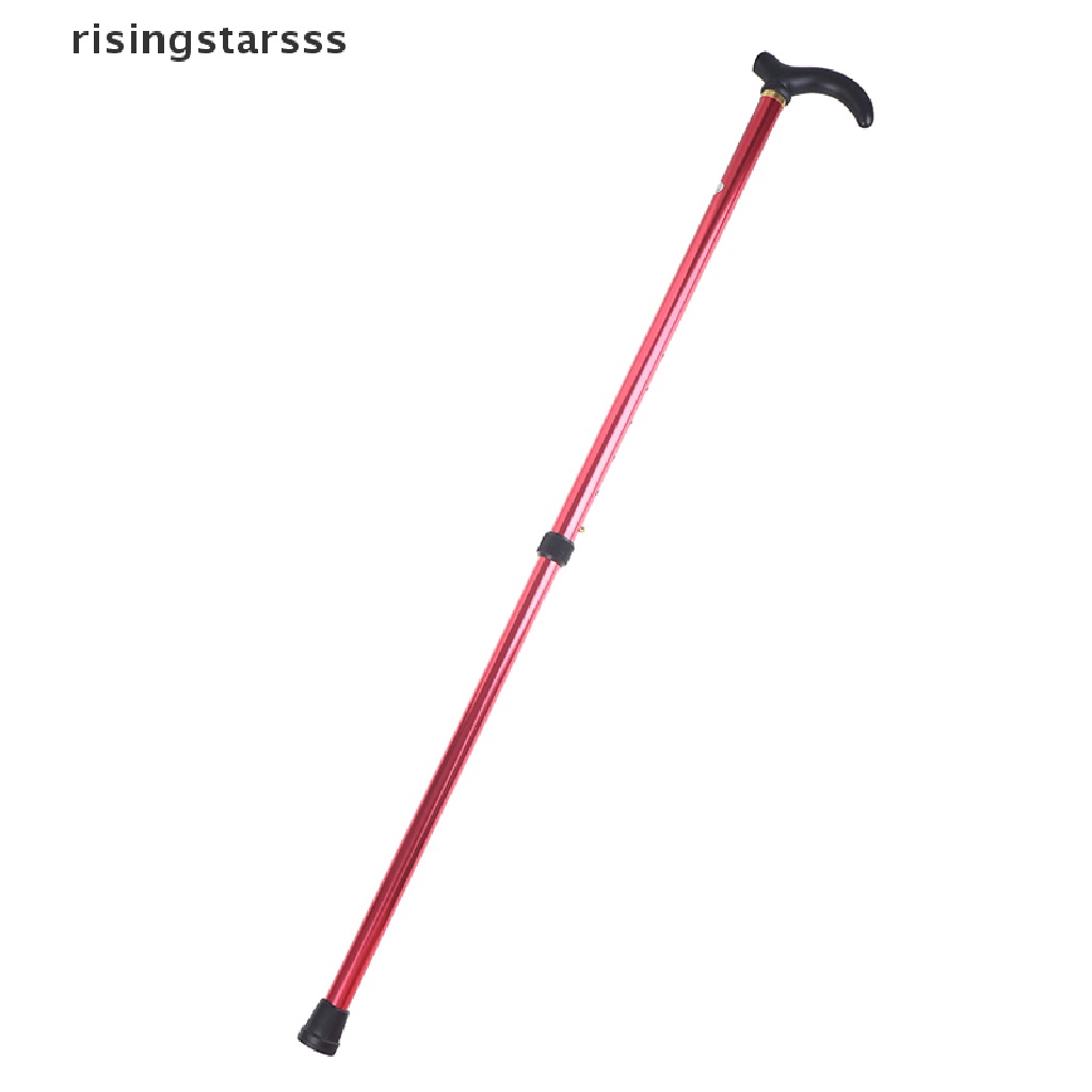 Rsid Span-new Adjustable Walking Stick 2bagian Stabil Anti-Selip Kruk Orang Tua Hiking Cane