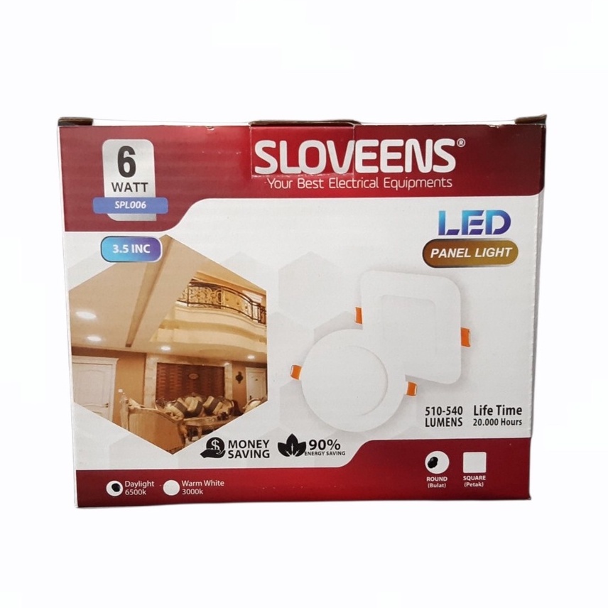 Sloveens Lampu Downlight LED Panel Inbow 6 Watt