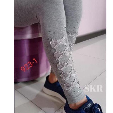 Legging Brukat Import Mote