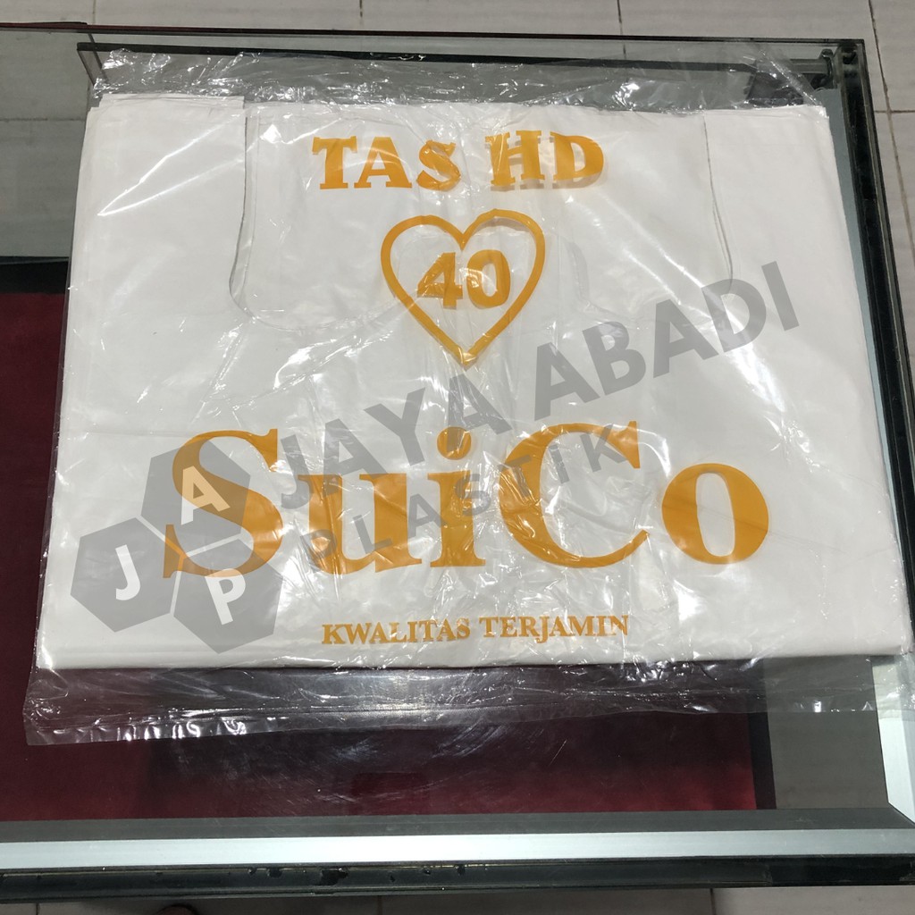 Kantong Plastik/Kresek Putih Susu Ukuran 40 Berat 300gr